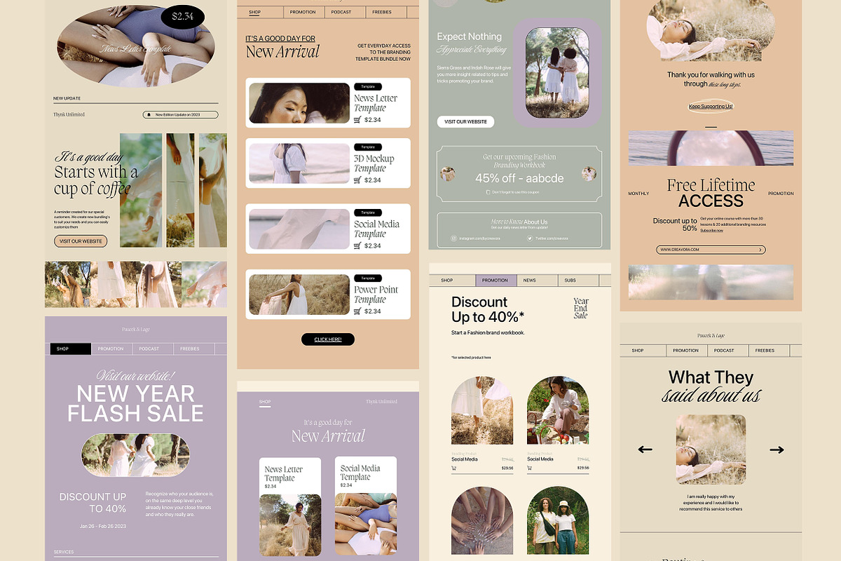 Asyana Newsletter Templates, an Email Template by Creavora (Photo 4 of 9)