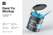 Paint Tin Mockup, a Packaging Mockup by _Adroit_ (Thumbnail 1 of 2)