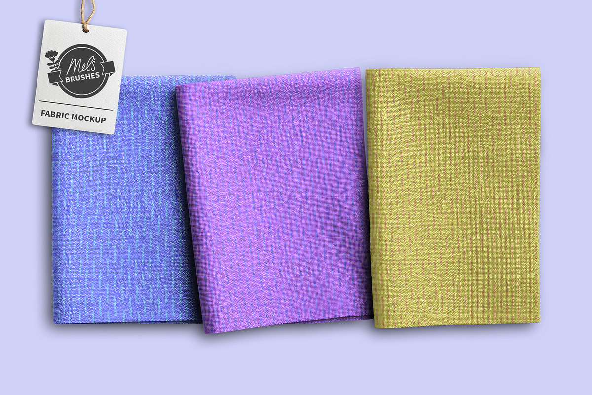 3 Folded Fabric Swatches PSD Mockup, a Household Mockup by Mels Brushes (Photo 2 of 2)