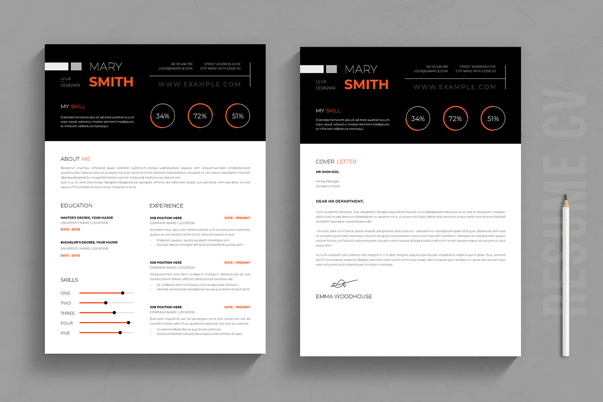 Modern Resume CV, a Resume Template by MightyDesign (Photo 1 of 8)