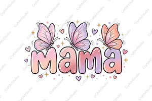 Trendy Butterfly Mama Design PNG, an Illustration by CraftArtStudio