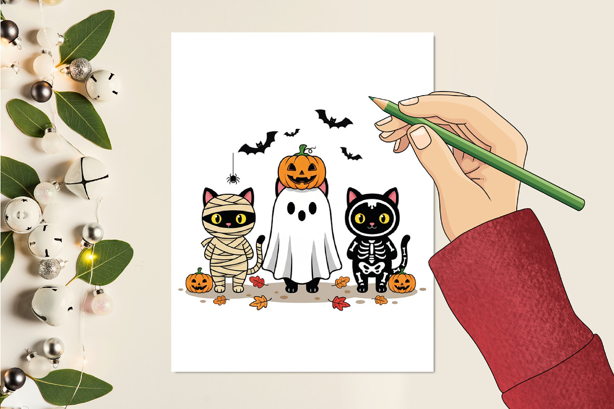Funny Halloween Png Spooky Cat Png, an Illustration by designcity5 (Photo 5 of 8)