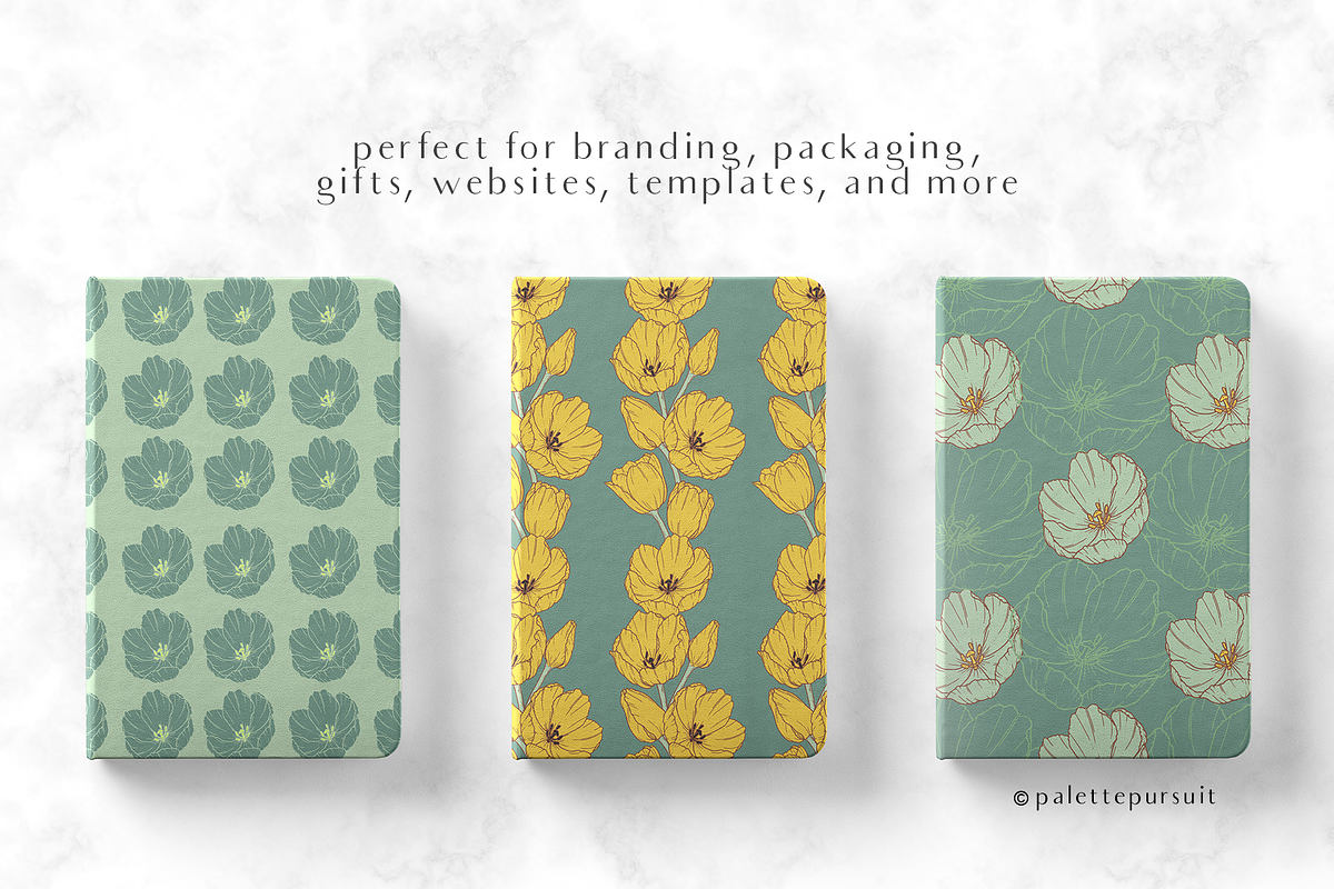 Tulip vector clipart & patterns, a Pattern Graphic by Palette Pursuit (Photo 6 of 7)