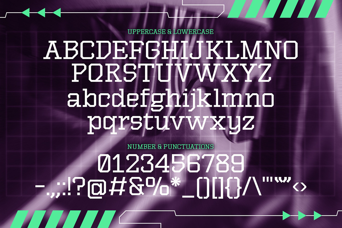 Magistech - Futuristic Font, a Slab Serif Font by Mokatype Studio (Photo 8 of 10)