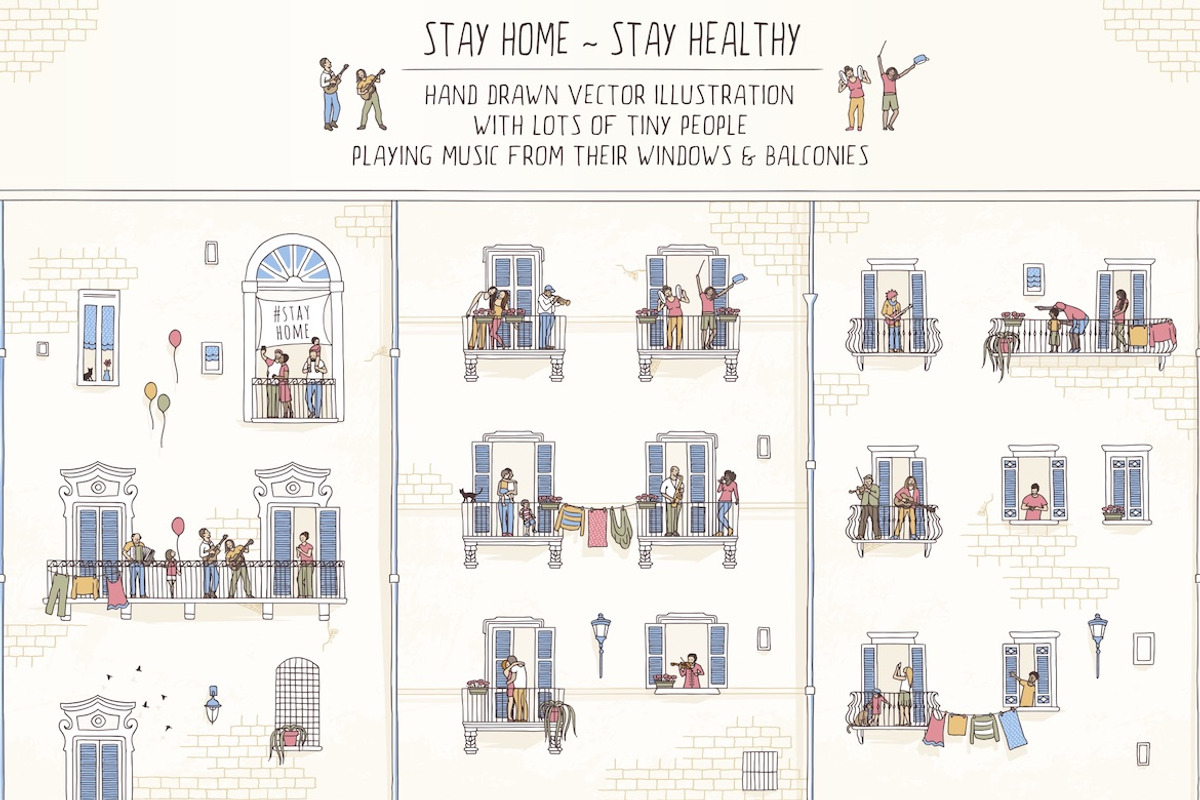 Stay Home - Stay Healthy!, a Healthcare Illustration by Franzi draws (Photo 1 of 2)