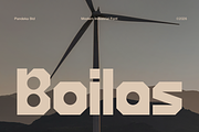 Boilas - Modern Industrial Font, a Sans Serif Font by Pandeka Studio (Thumbnail 1 of 9)