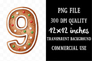 Gingerbread Christmas Alphabet, an Illustration by Designking (Thumbnail 4 of 5)