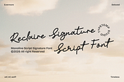Reclaire - Monoline Signature Font, a Script Font by Typetemp Studio (Thumbnail 1 of 13)