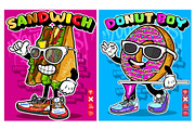 10 Junk Food Graffiti Characters, a Food Illustration by MEAS7 Artwork (Thumbnail 3 of 6)