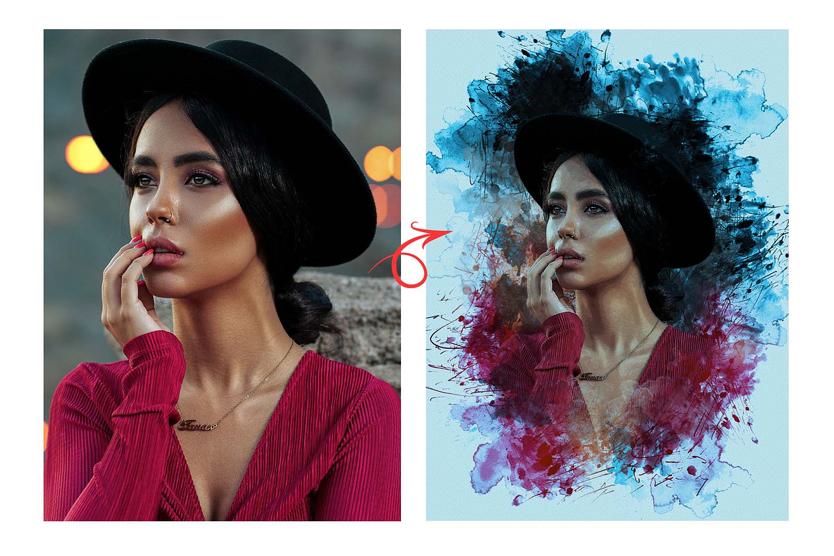 Ink & Watercolor Art PhotoshopAction, an Action Add-On by MRI STUDIO (Photo 7 of 11)
