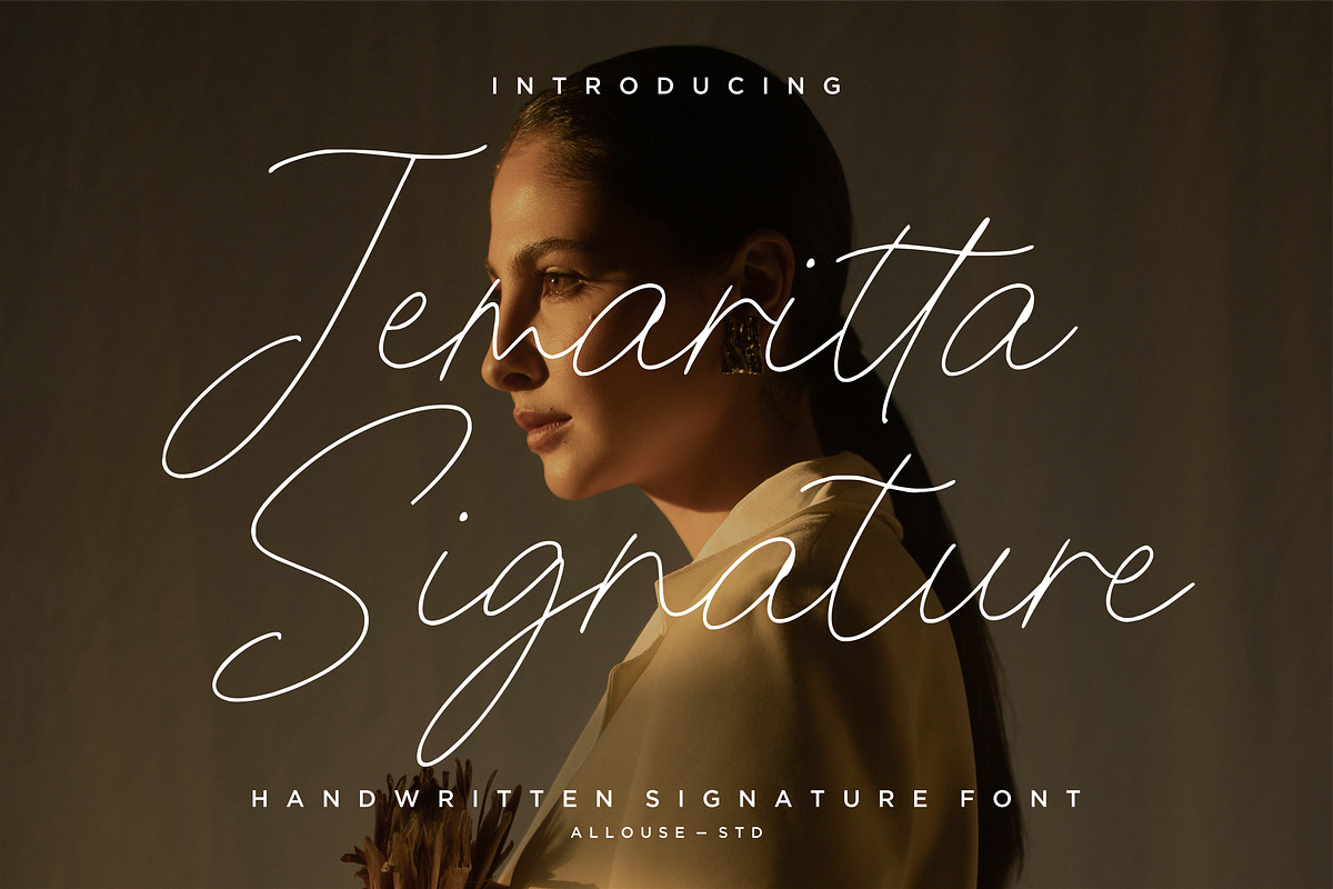 Jemaritta Signature, a Handwritten Font by Allouse Studio (Photo 1 of 10)
