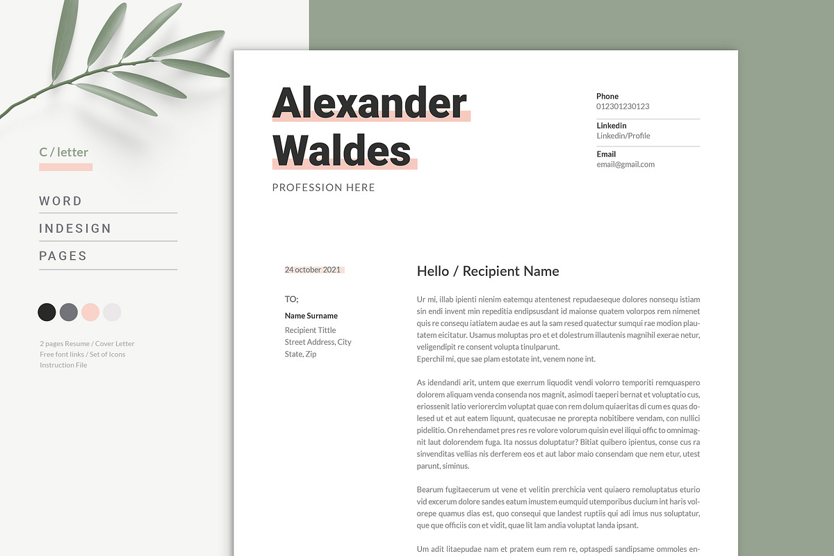 Creative Resume Template, a Resume Template by Estartshop (Photo 4 of 5)
