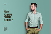Mens Formal Outfit Mockup, a Shirt Mockup by Designertale (Thumbnail 1 of 6)