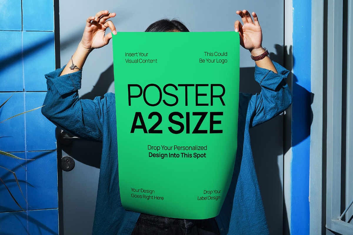 Urban Female A2 Poster Mockup, an Advertising Mockup by graphicook (Photo 2 of 3)