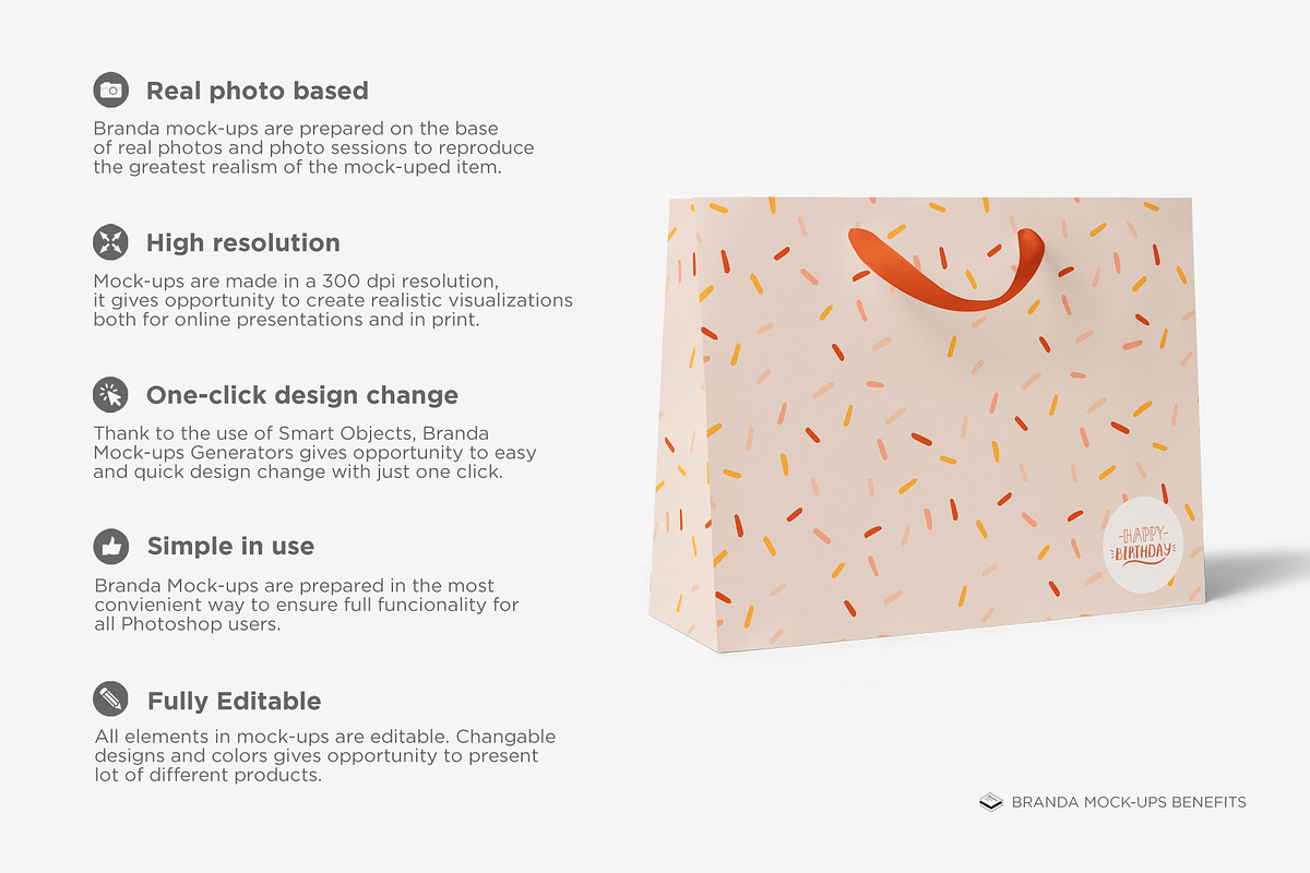 Vogue Size Gift Bag Mock-up, a Print Template by Branda Keeps (Photo 2 of 17)