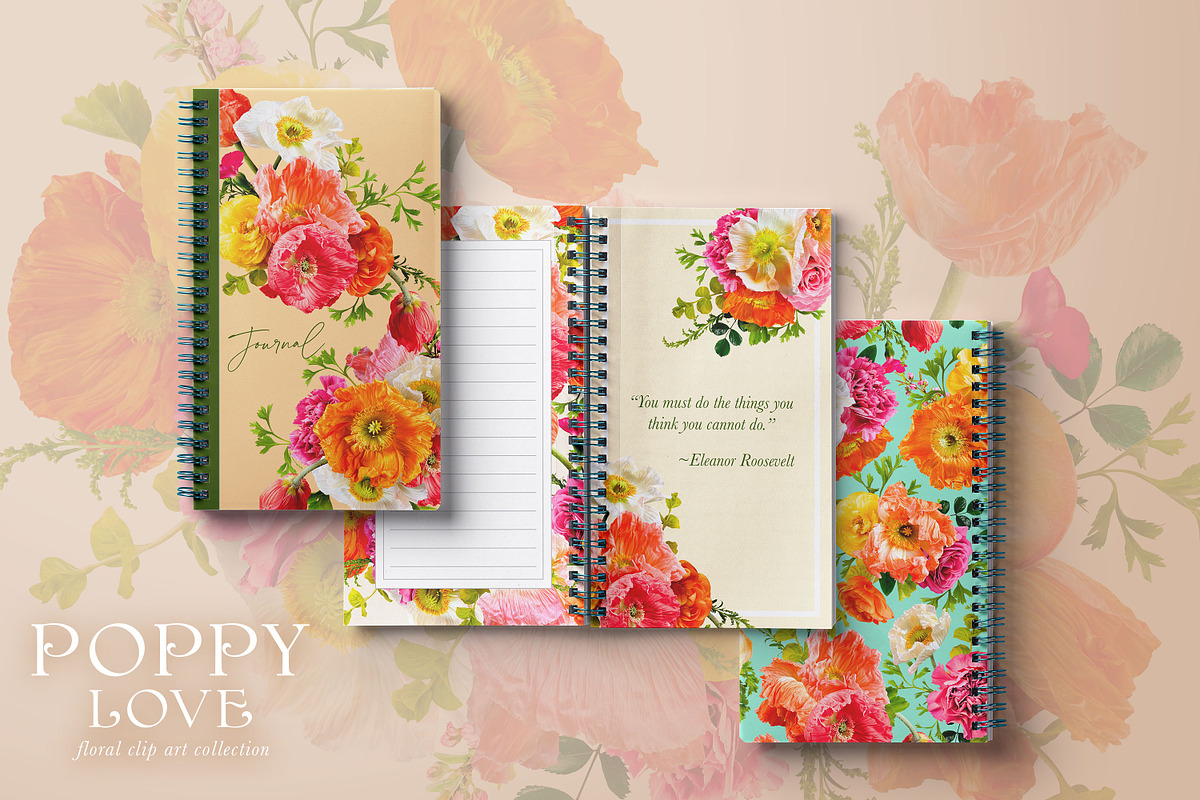 Poppy Love Floral Clip Art, an Object Graphic by Eclectic Anthology (Photo 13 of 18)