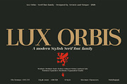 Lux Orbis - Serif font family, a Font by Artistic & Unique (Thumbnail 2 of 15)
