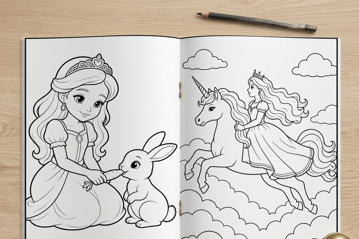 Magical Princess Coloring Book Vol30, a Person Illustration by ikarifq shop (Photo 5 of 7)