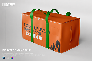 Food Delivery Backpack Mockup, a Packaging Mockup by Hubzway