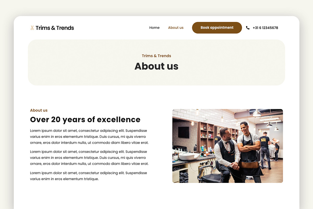 Trims & Trends - Elementor Pro Kit, a WordPress Template by DidentityNL (Photo 4 of 6)