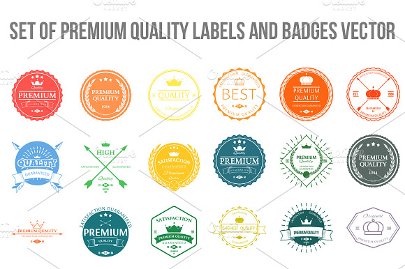 Set Of Premium Quality Labels