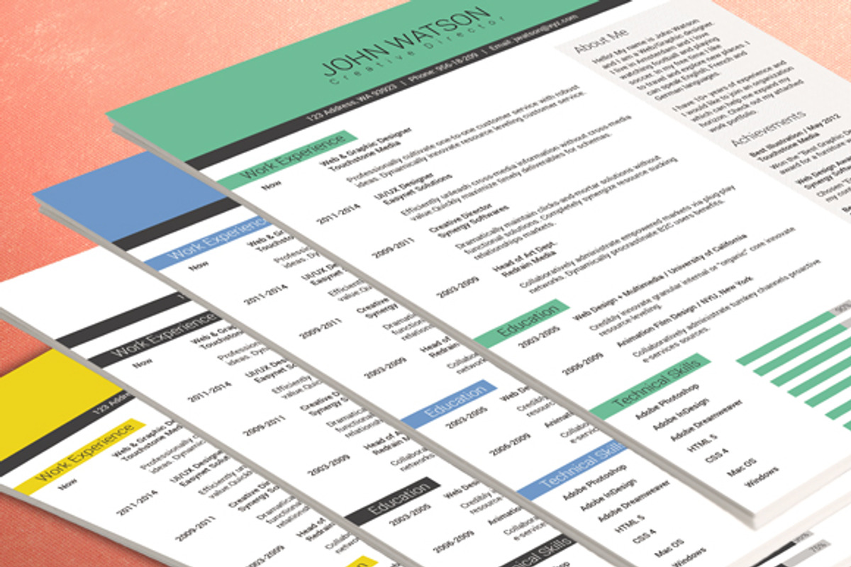 Professional Portfolio Resume Set-4, a Resume Template by Made by Mancie (Photo 3 of 3)