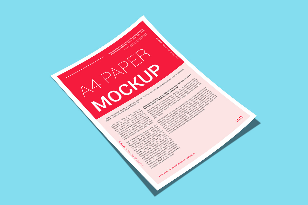 A4 Paper Flyer Mockup Template, an Advertising Mockup by alimran24 (Photo 5 of 13)