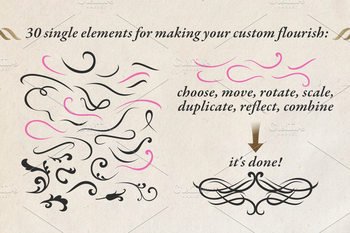 Decorative ornamental elements set, an Object Graphic by Warm Hearted Studio (Photo 7 of 10)