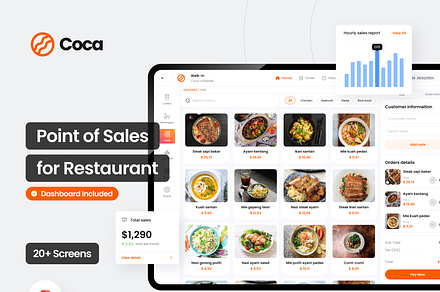 Coca - Point of Sales, an UI Kit Template by Sans Design