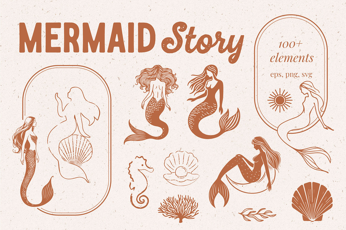 Mermaid Story, a Decorative Illustration by Anatartan Design (Photo 1 of 10)