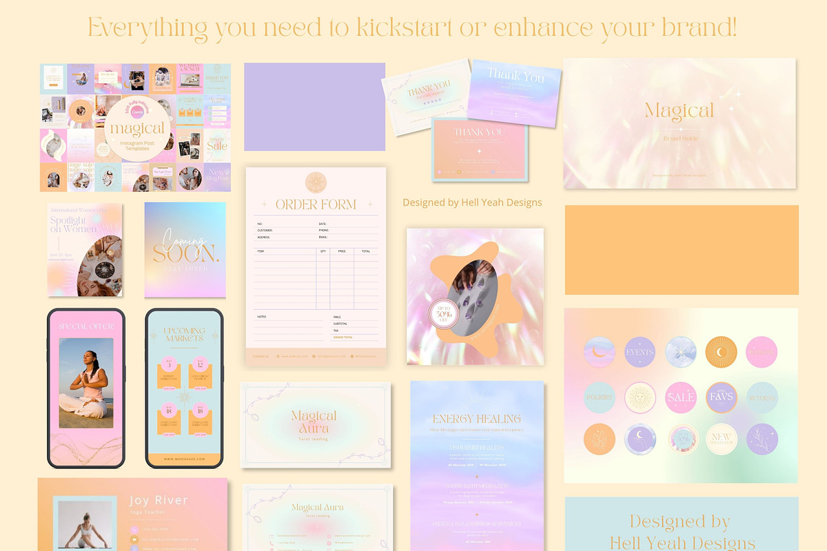Magical Branding Starter Kit, a Branding & Logo Template by Hell Yeah Designs (Photo 3 of 20)