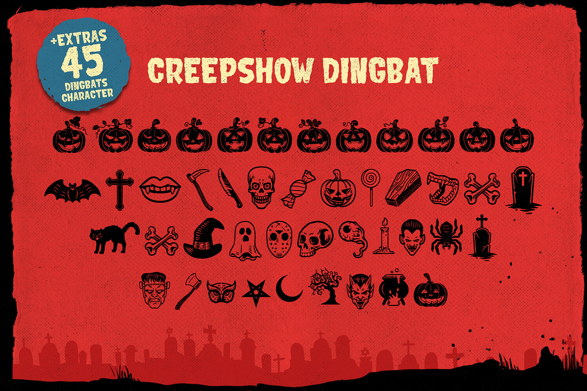 CREEPSHOWHalloween font preview 5