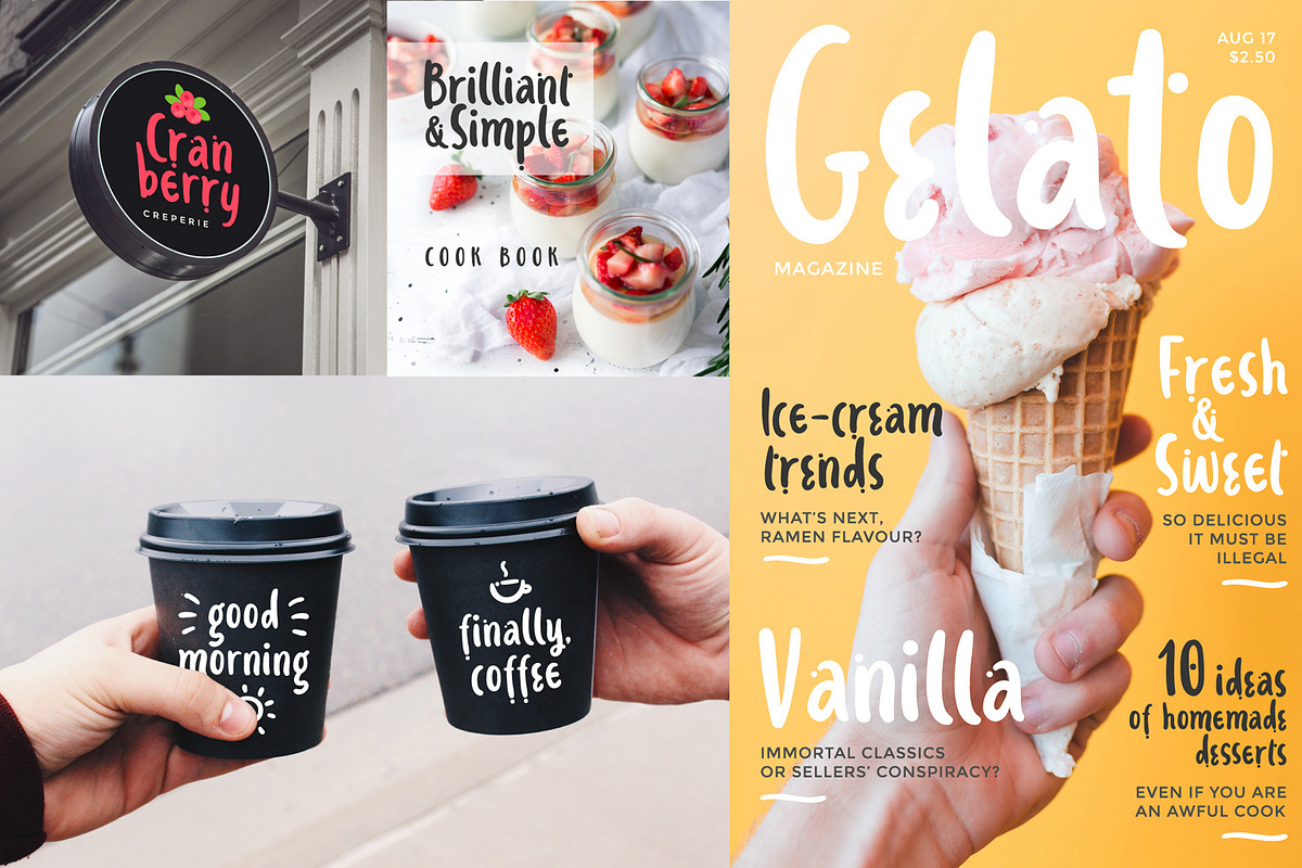 Ice-cream&Berries Font preview 3