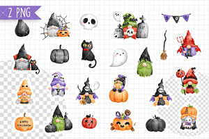 Halloween Gnomes Printable Sticker