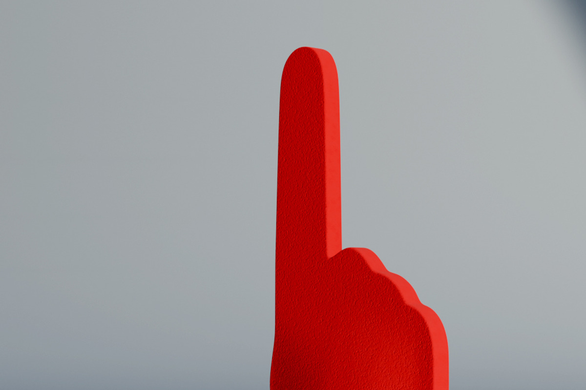 3D Sample Fan Foam Finger model, an Object 3D Model by Vitamin (Photo 3 of 6)