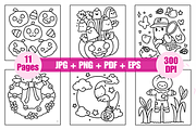 Halloween Vibes Coloring Book, a Seasonal Illustration by Coco Bloom (Thumbnail 2 of 4)