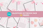 Valentines notebook page, a Stationery Template by Ultimate Template Shop (Thumbnail 1 of 6)