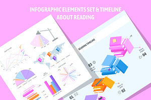 Books infographic elements