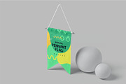 Hanging Pennant Flag Mockup, an Advertising Mockup by megostudi0 (Thumbnail 2 of 7)