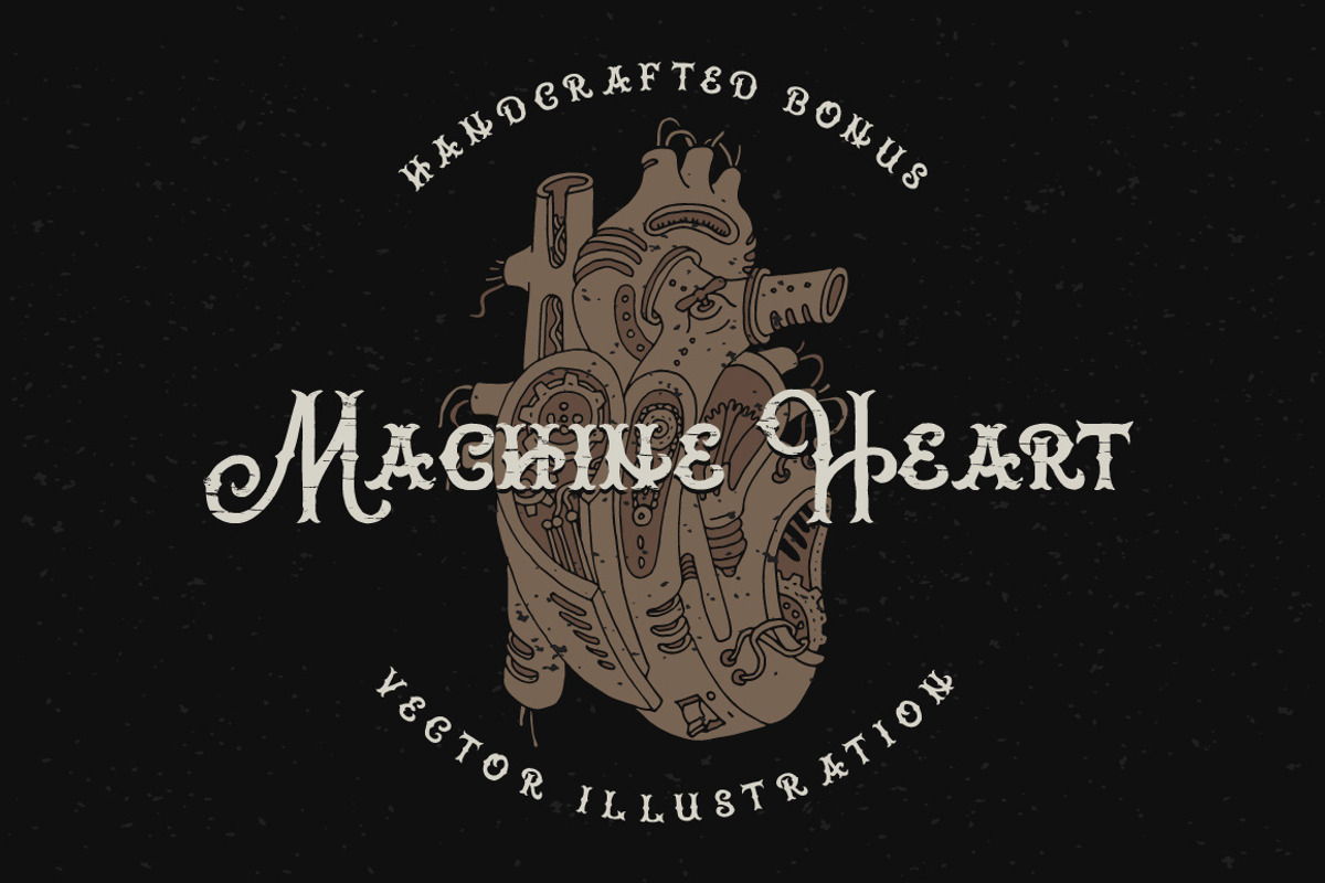 Brass heart font preview 5