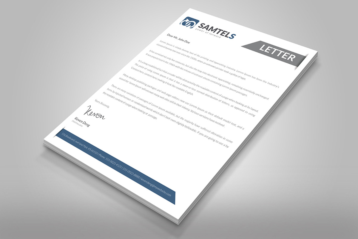 Samtels Letterhead, a Stationery Template by Dotnpix (Photo 5 of 6)