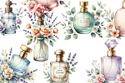 Vintage Perfume Bottles Watercolor, a Seasonal Illustration by CreationArt (Thumbnail 8 of 8)