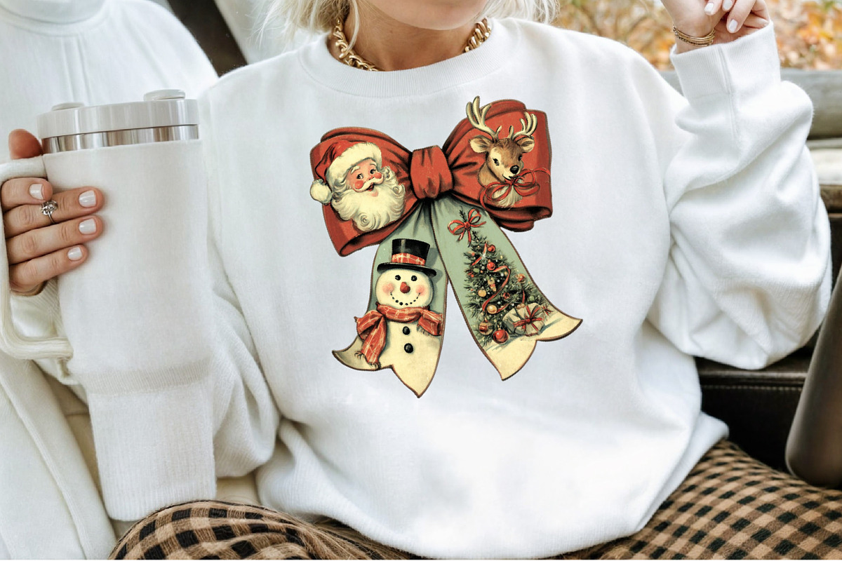 Christmas Coquette Bow PNG, an Illustration by Sublimation Artist (Photo 3 of 9)