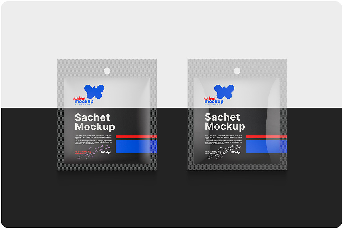 Transparent Sachet Mockup, a Packaging Mockup by Reformer Mockup (Photo 3 of 4)