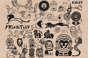Stylized lion stamps for Procreate, a Brush Add-On by TheWhiteCatLab (Thumbnail 3 of 3)