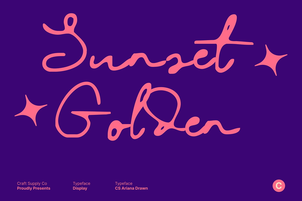 CS Ariana Drawn, a Script Font by Craft Supply Co. (Photo 6 of 8)