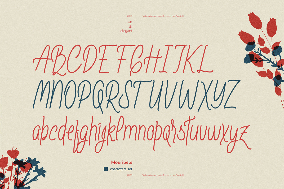 Mouribele Elegant Handwritten Font, a Handwritten Font by infernostudio3 (Photo 8 of 11)