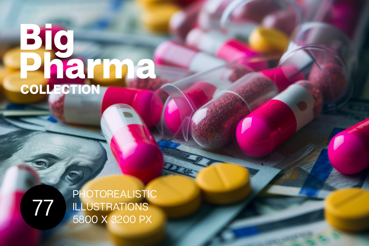 Big Pharma. Collection, a Healthcare Illustration by Handmadefont