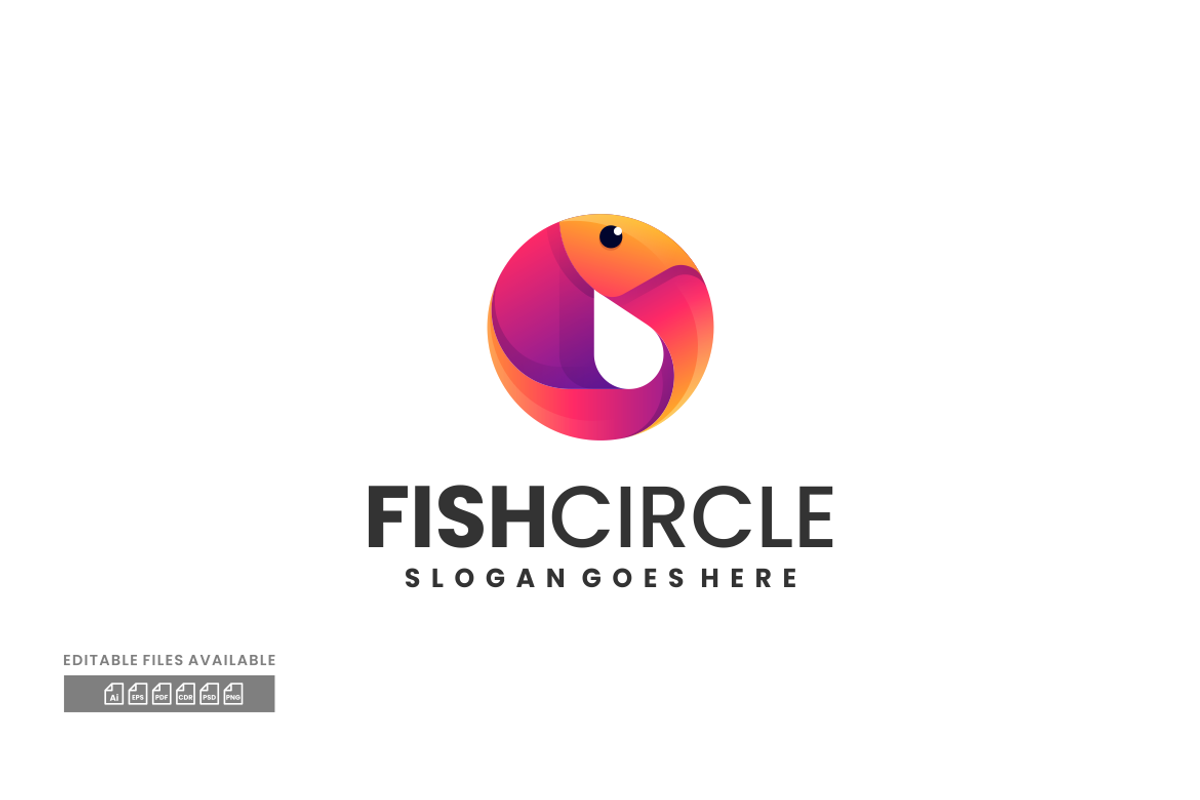 Fish Circle Gradient Colorful Logo, a Branding & Logo Template by ivan_artnivora