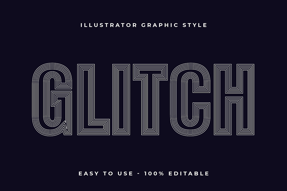 Line Outline Text Effect